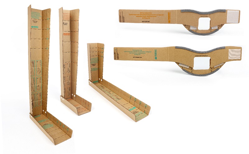 Complete set of transport immobilization folding splints of single use for adults KSHTIv-02-Medplant