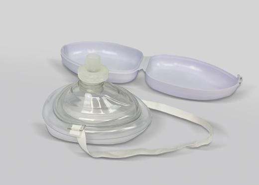 Disposable fodable CPR mask